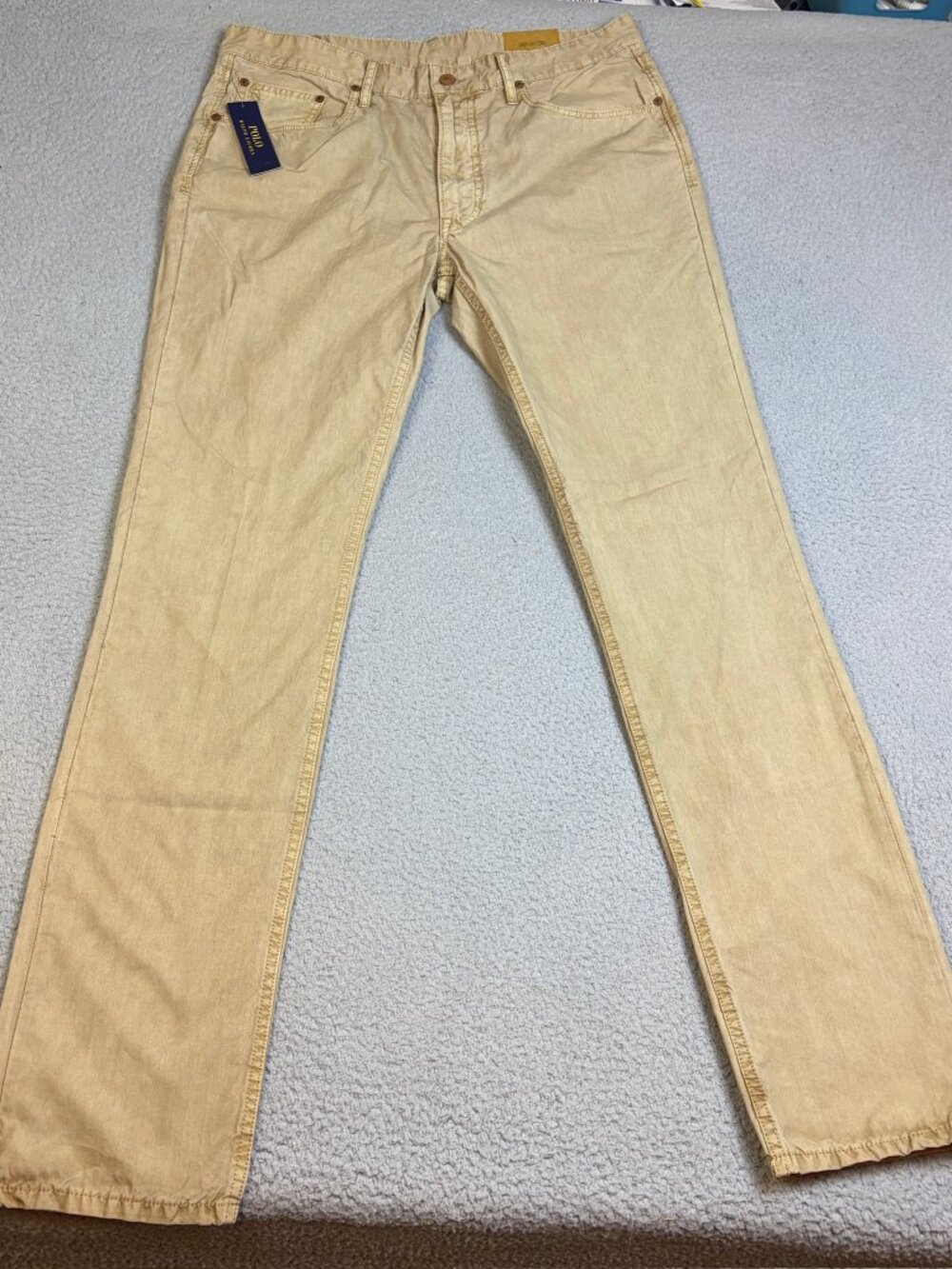 NWT Polo Ralph Lauren Varnick Jeans Mens 34x34 Brown Slim Straight Casual